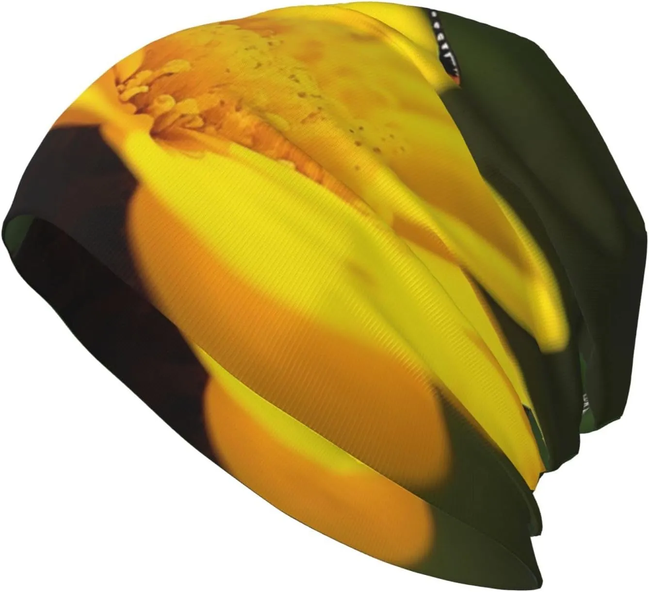 Slouchy Beanie Hat Casual Fashionable Hat Skull Cap Yellow Butterfly Flower Knit Hat for Women Man