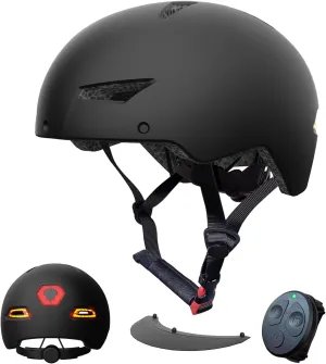 Smart Bike Helmet, Bike Helmets for Adults Men Women, Mountain Helmet with Turn Signals Remote Control, Removable Sunshade Smart Cycling Helmet