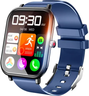 Smart Watch for Men Women, Fitness Tracker, 1.9" Smartwatches, 24 Sports Modes, Heart Rate/Sleep Monitor/Pedometer/Spo2/Step Counter, IP68 Waterproof, Ultra Thin, Long-Lasting Battery for Android iOS