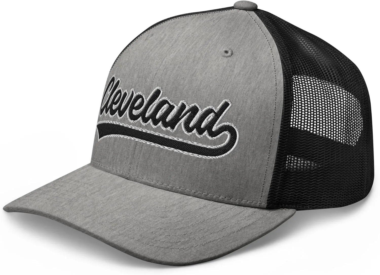 Vintage Cleveland Script Mesh Retro Cleveland Trucker Hat Cap