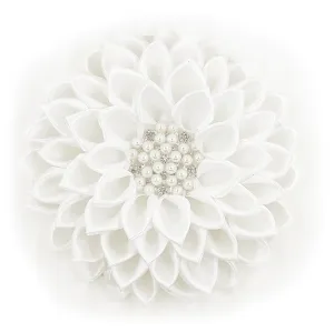 White Flower Corsage Brooch 'Camellia'