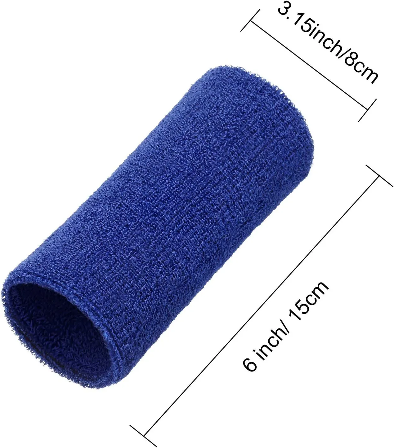 WILLBOND 6 Inch Wrist Sweat Bands for Men Women Tennis Elastic Athletic Long Sweatband Wrist Absorbent for Basketball Tennis Running Outdoor Activity