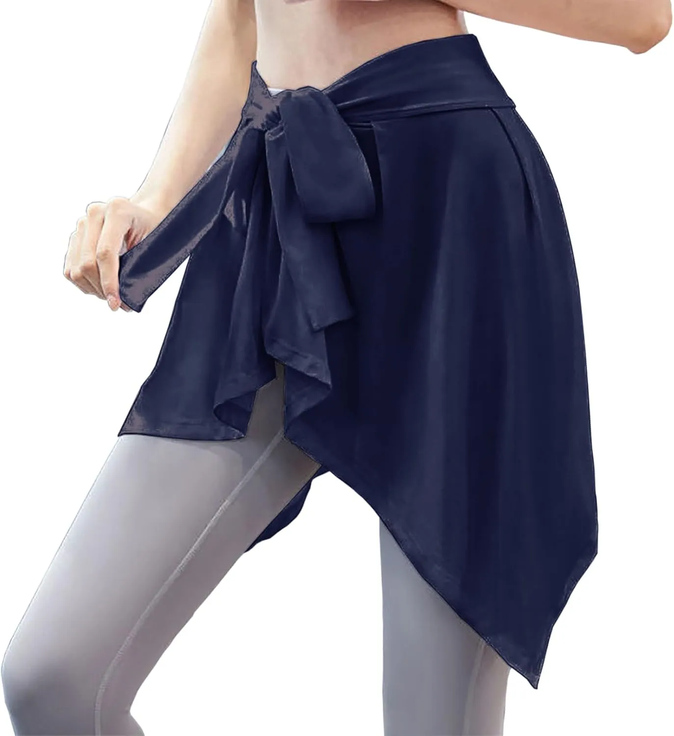 Women Yoga Ballet Wrap Skirt, Beach Cover Up Skirt, Athletic Skirt Sarong for Yoga Ballet Tennis Jogging