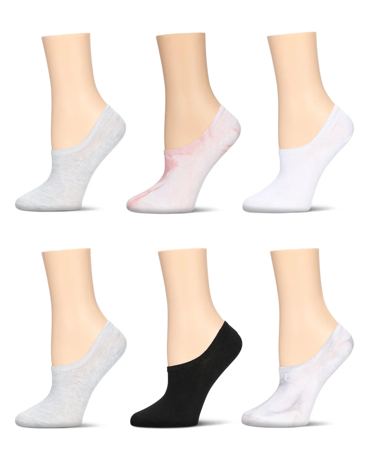 Women's 6 Pair Pack Tie Dye No Show Sneaker Liners