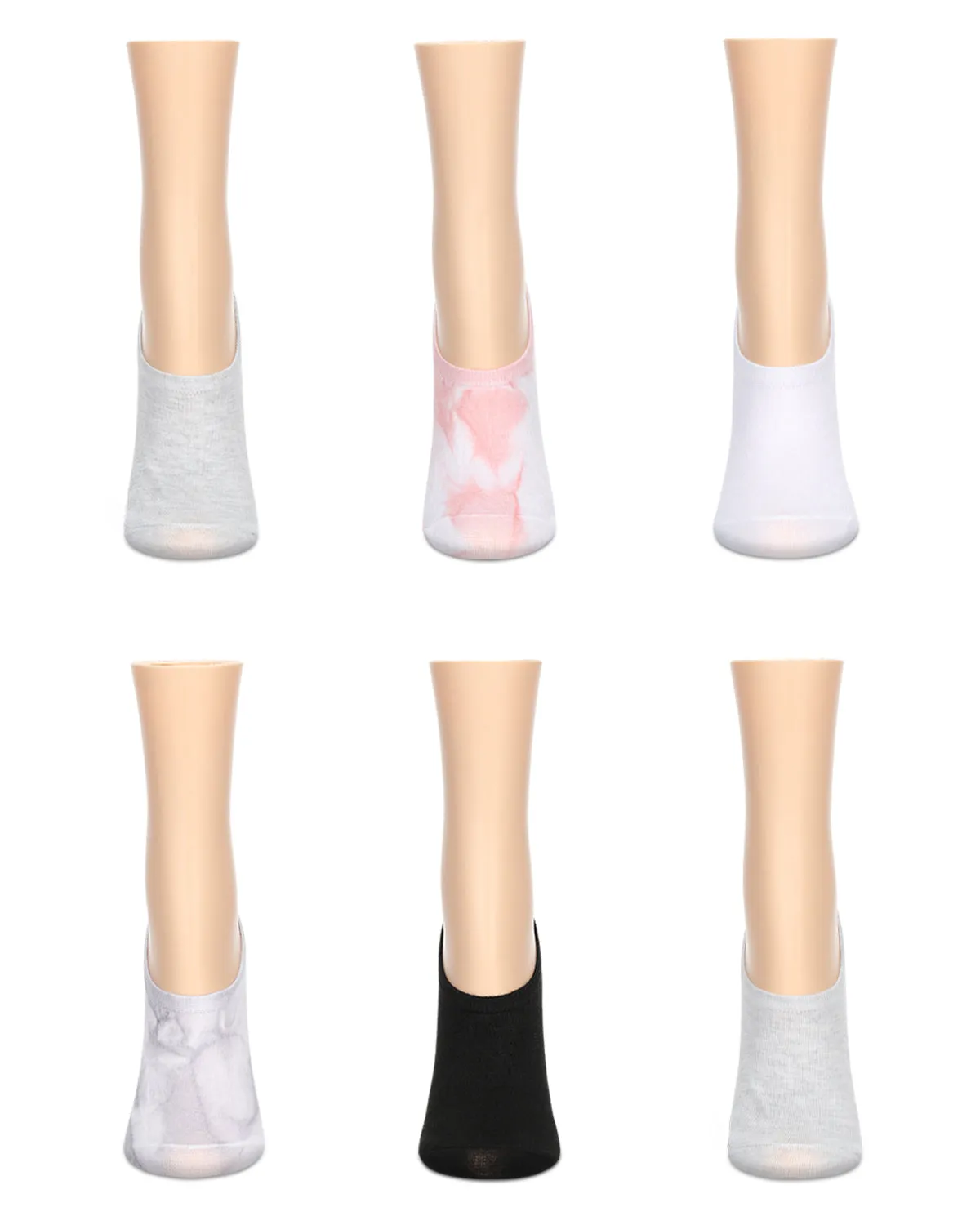 Women's 6 Pair Pack Tie Dye No Show Sneaker Liners