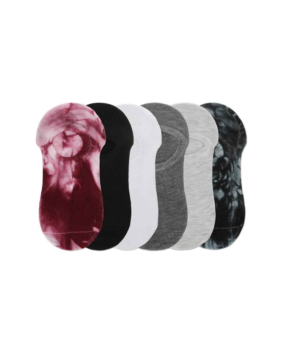 Women's 6 Pair Pack Tie Dye No Show Sneaker Liners