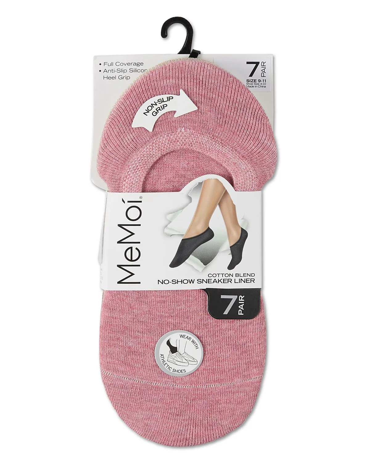 Women's 7 Pair Pack Cotton Blend No Show Sneaker Liners