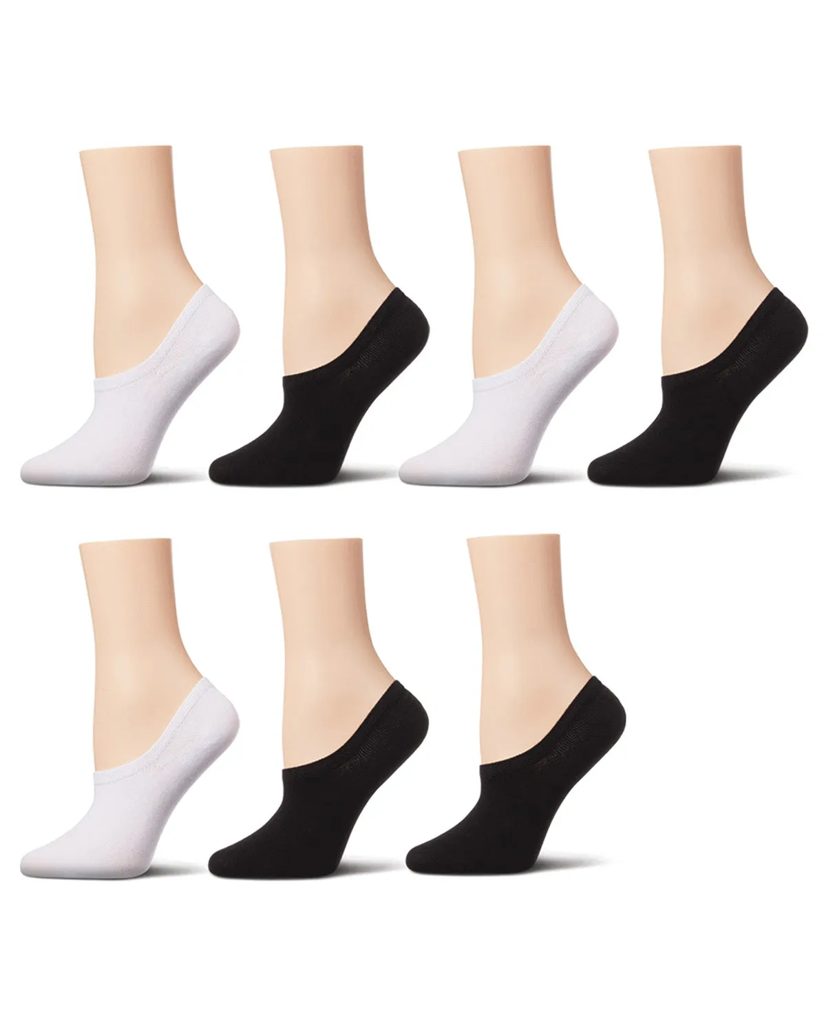 Women's 7 Pair Pack Cotton Blend No Show Sneaker Liners