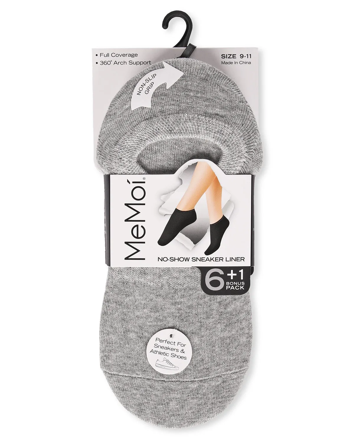 Women's 7 Pair Pack Cotton Blend No Show Sneaker Liners