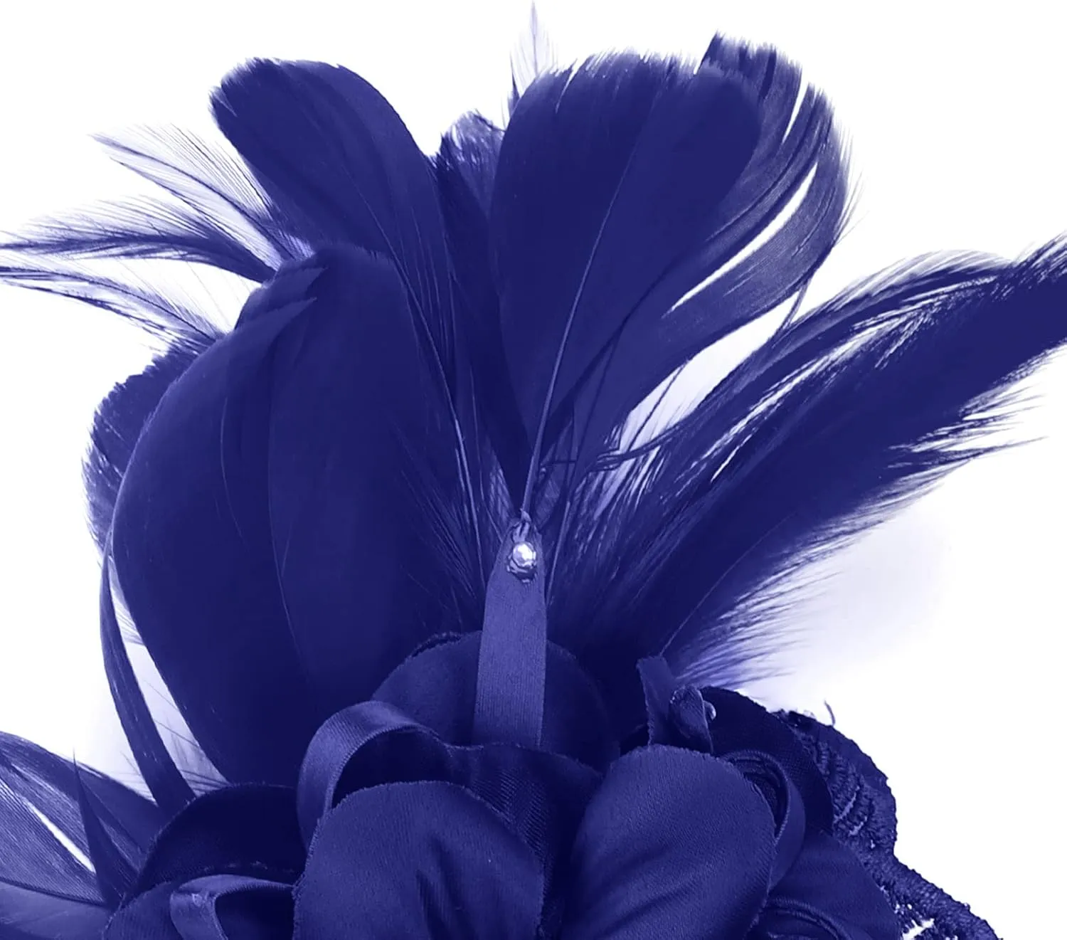 Women's Fascinator Feather Flower Pin Brooch Corsage Bridal Hairband Derby Hat Cocktail Party Wedding