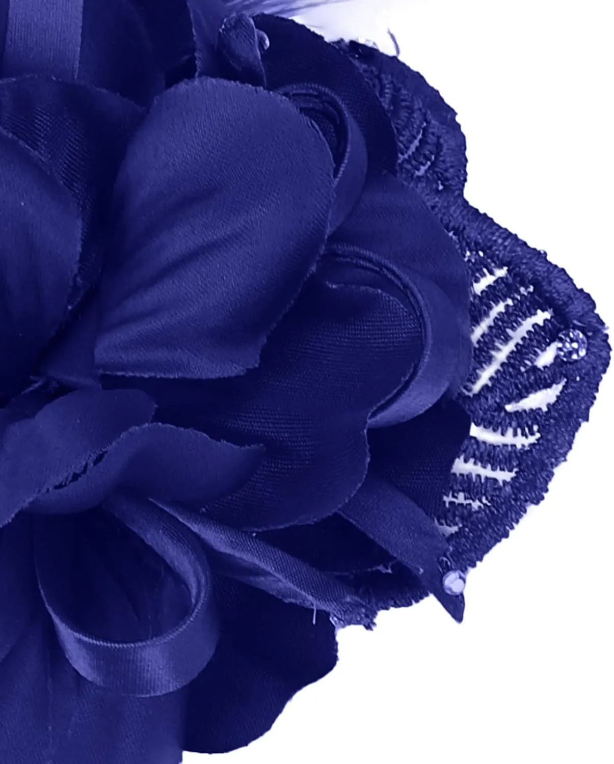 Women's Fascinator Feather Flower Pin Brooch Corsage Bridal Hairband Derby Hat Cocktail Party Wedding