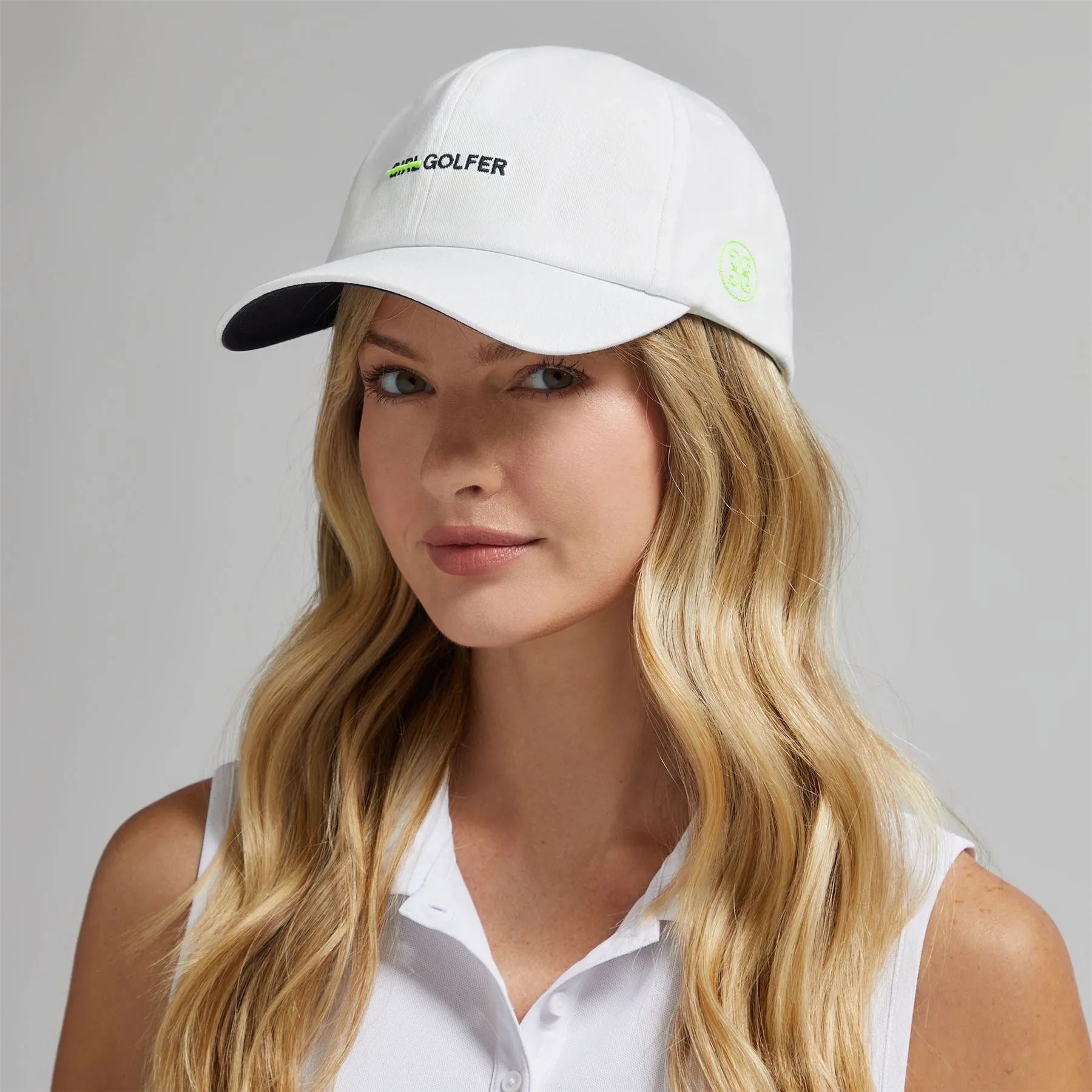 Womens Golfer Cotton Snapback Cap Snow - AW24