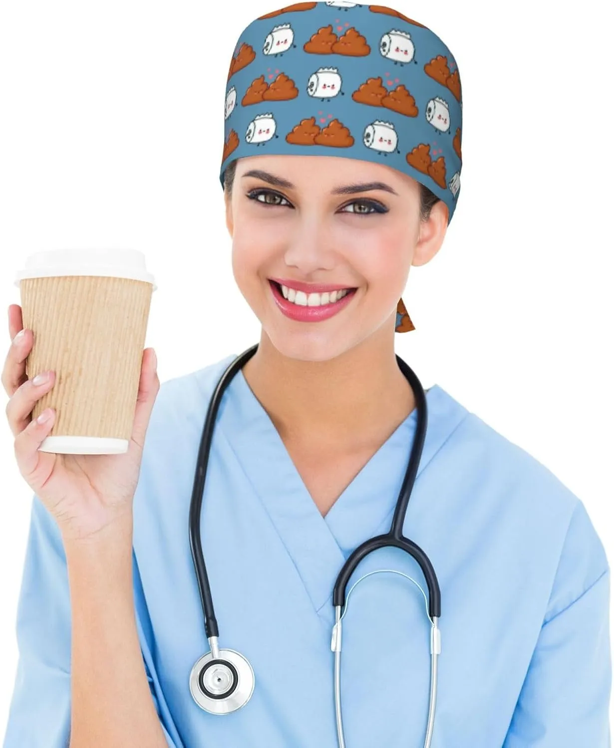 Working Cap Breathable Unisex Women Men Elastic Bandage Tie Back Hats Scrub Nursing Doctor Surgeon Cap
