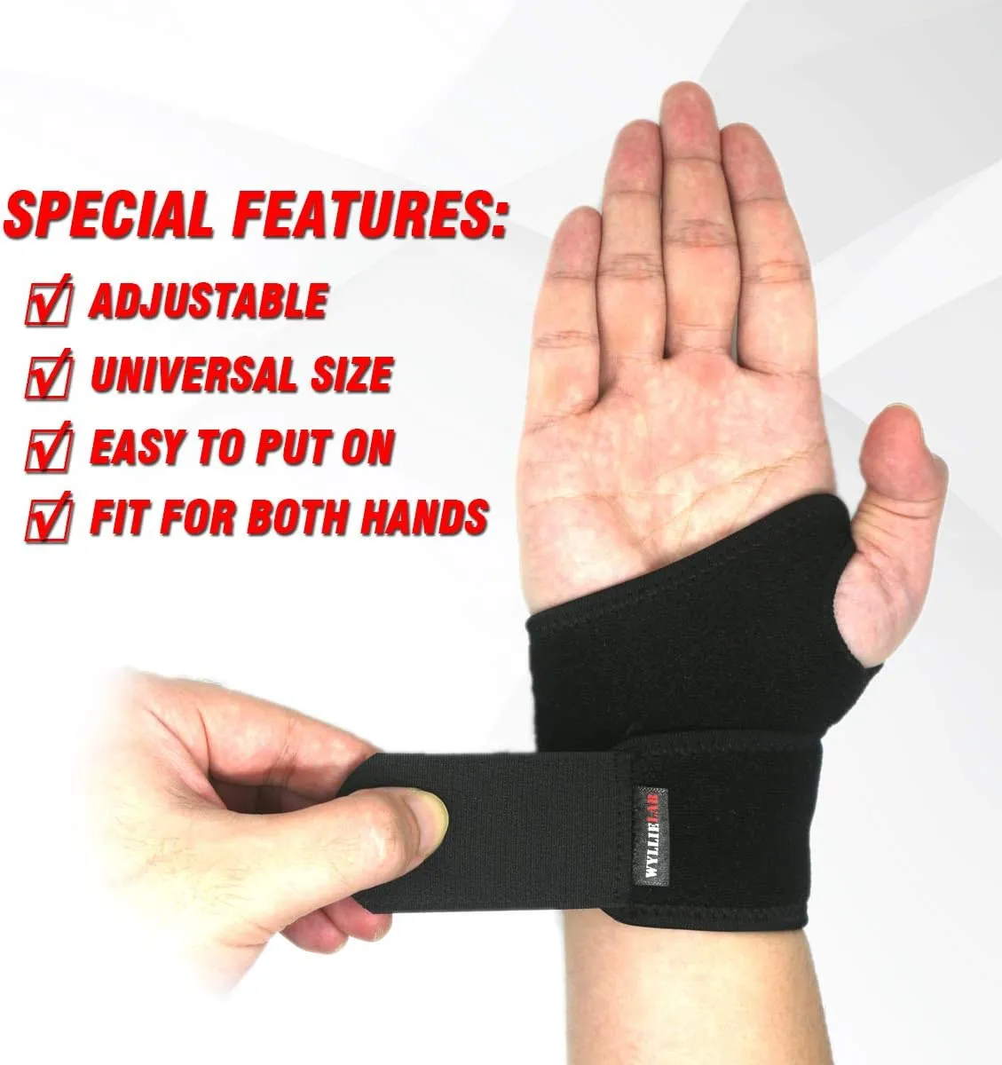 Wrist Brace for Carpal Tunnel, Comfortable and Adjustable Wrist Support Brace for Arthritis and Tendinitis, Wrist Compression Wrap for Pain Relief, Fit for Both Left Hand and Right Hand  Single