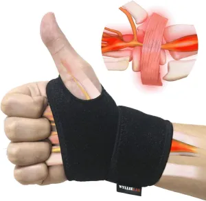 Wrist Brace for Carpal Tunnel, Comfortable and Adjustable Wrist Support Brace for Arthritis and Tendinitis, Wrist Compression Wrap for Pain Relief, Fit for Both Left Hand and Right Hand  Single