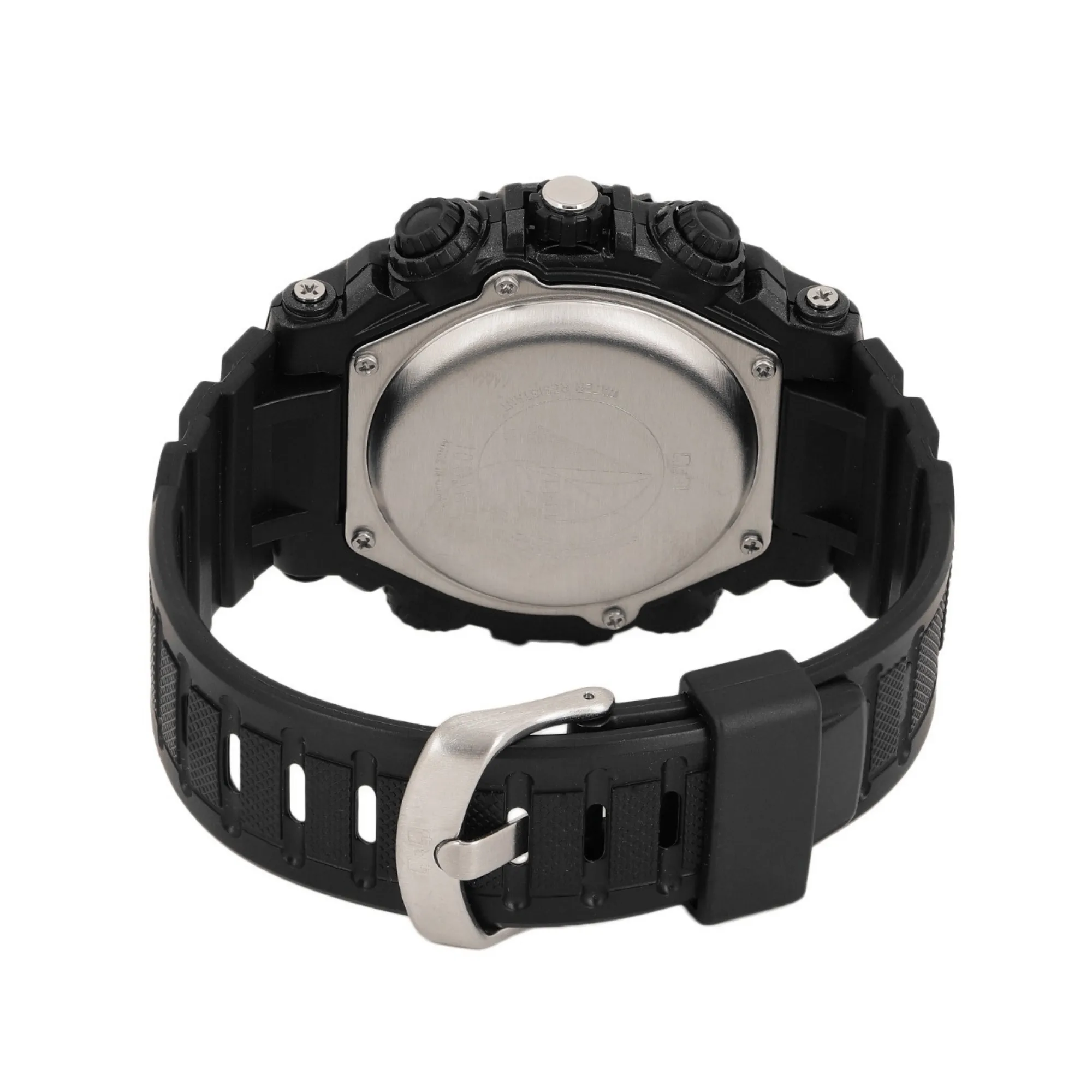 WW1511 Q&Q Dual Time Sports Fiber Belt Watch GW87J013Y