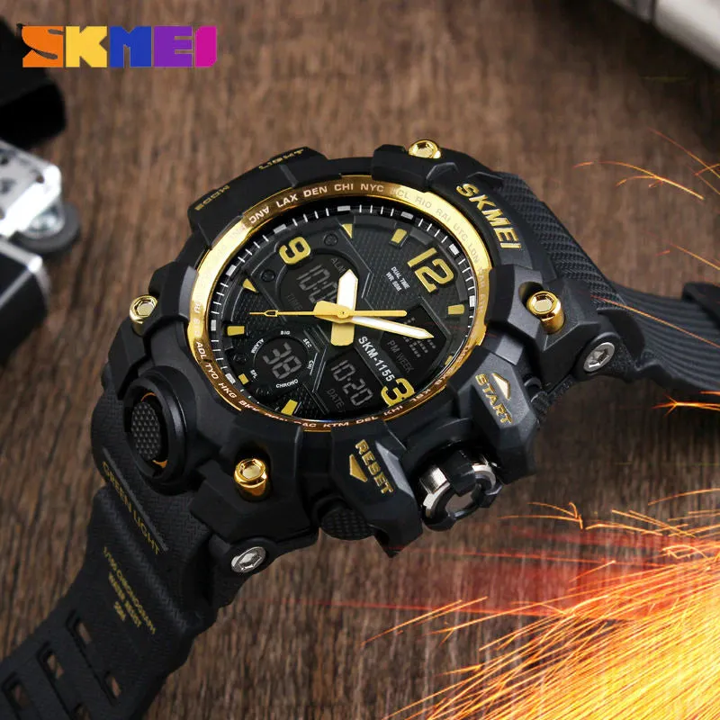 WW1780 SKMEI Sports Dual Time PU Belt Watch 1155B