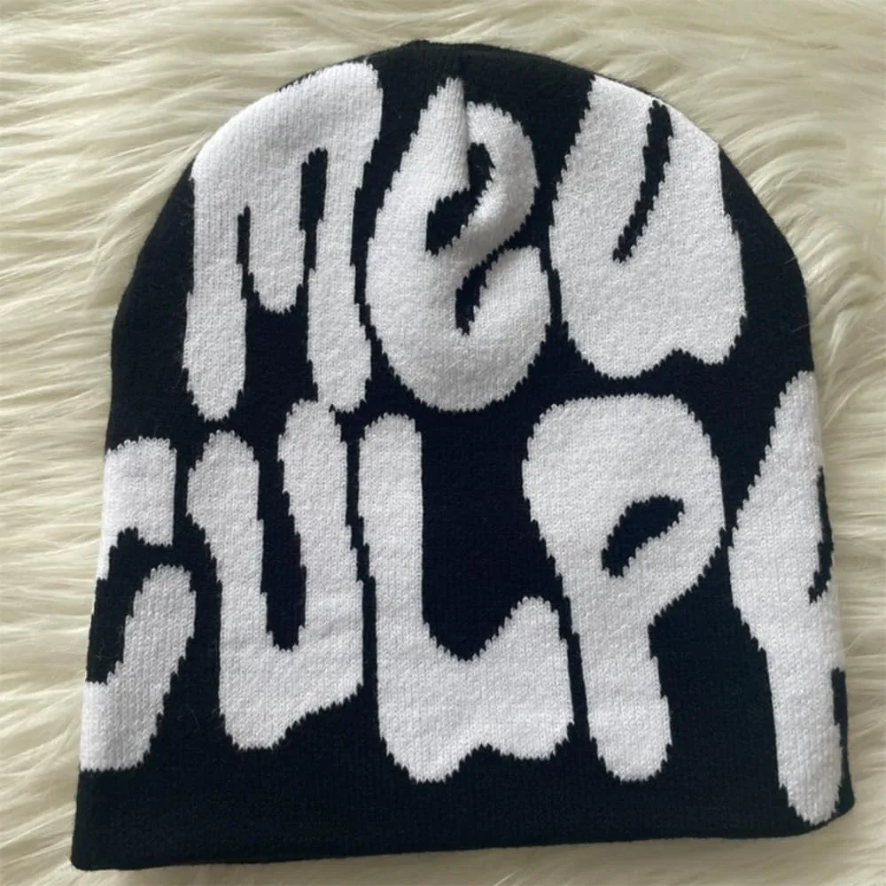 Y2k Spider Beanie Hat Beanie MEA Culpa Wireless Acrylic Knit Skull Cap Winter Warm Hats for Women Man Teenagers