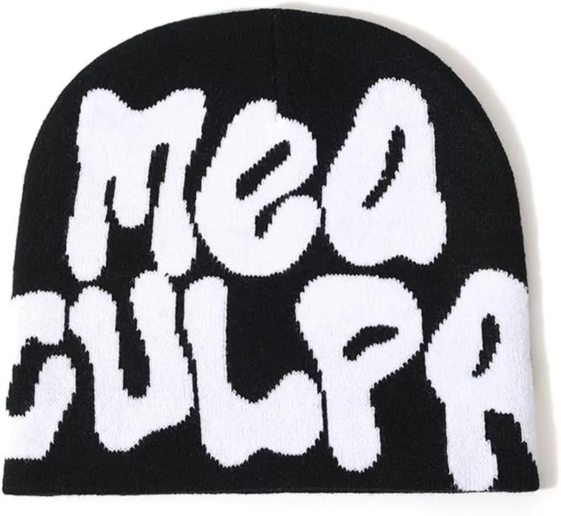 Y2k Spider Beanie Hat Beanie MEA Culpa Wireless Acrylic Knit Skull Cap Winter Warm Hats for Women Man Teenagers