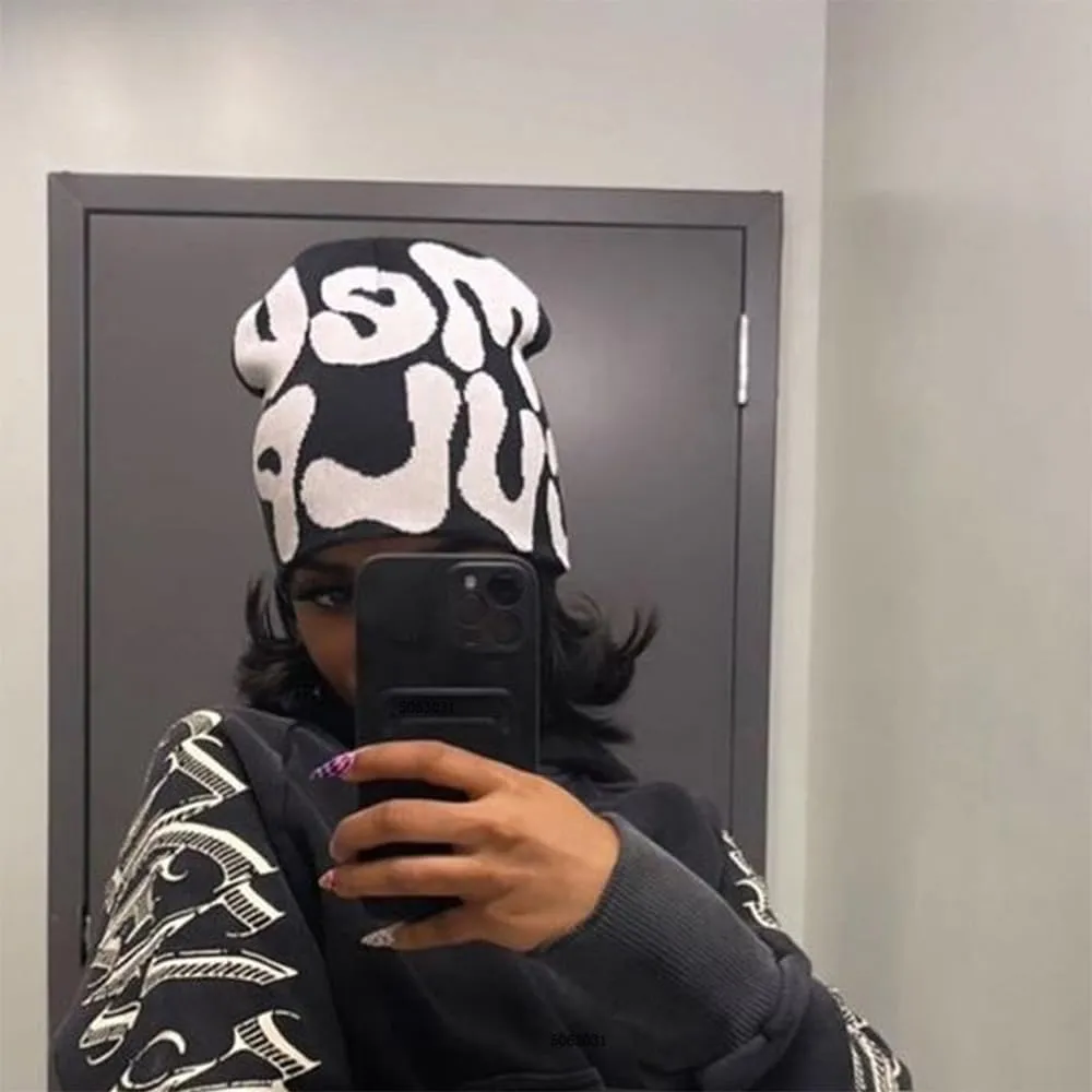Y2k Spider Beanie Hat Beanie MEA Culpa Wireless Acrylic Knit Skull Cap Winter Warm Hats for Women Man Teenagers