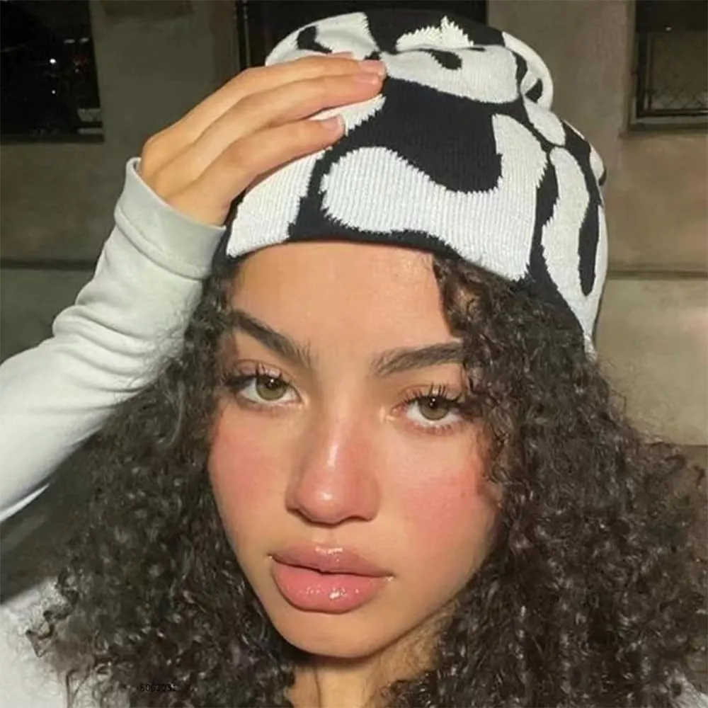 Y2k Spider Beanie Hat Beanie MEA Culpa Wireless Acrylic Knit Skull Cap Winter Warm Hats for Women Man Teenagers