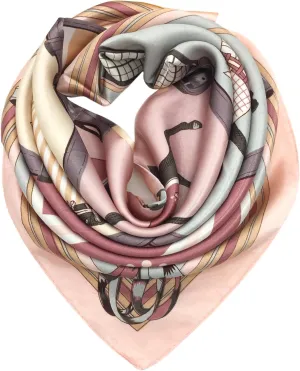YOUR SMILE Silk Like Scarf Women's Fashion Pattern Large Square Satin Headscarf Headdress
