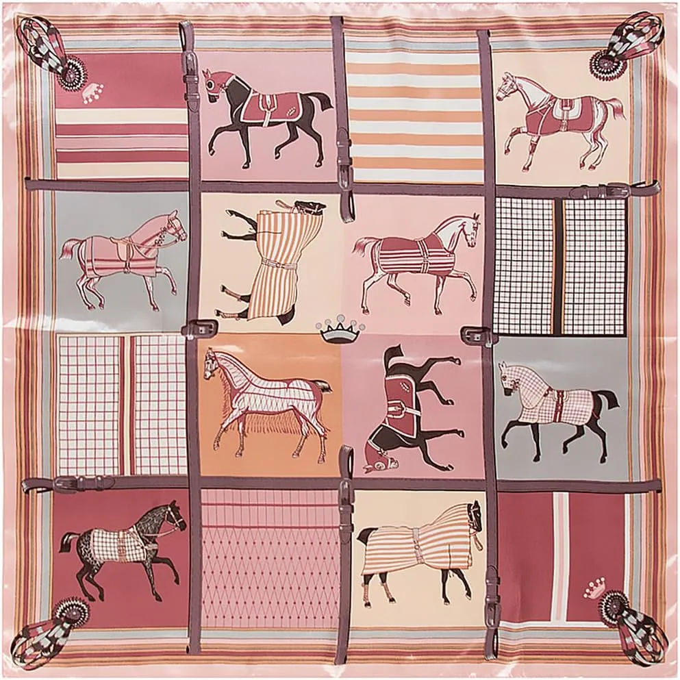 YOUR SMILE Silk Like Scarf Women's Fashion Pattern Large Square Satin Headscarf Headdress
